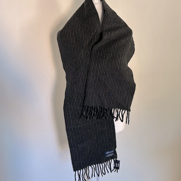 NWT Polo Ralph Lauren Lambs Wool Reversible Striped Scarf - Picture 4 of 6